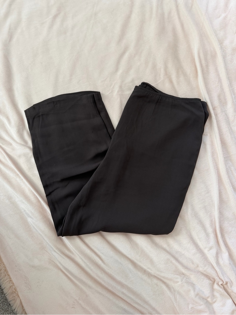 Eileen Fisher Brown Relaxed Wide-Leg Trousers